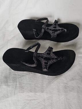 Platform Thong Wedge Sandals